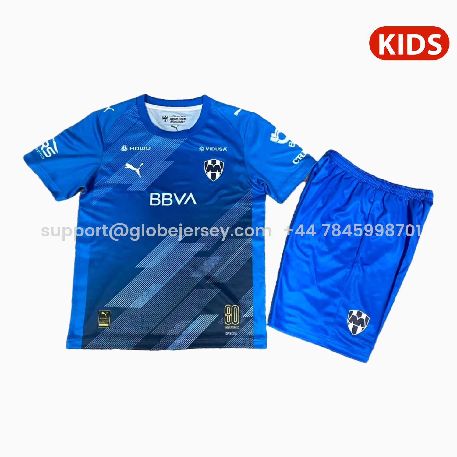 Rayados Monterrey 25-26 Third Blue Kids Kit