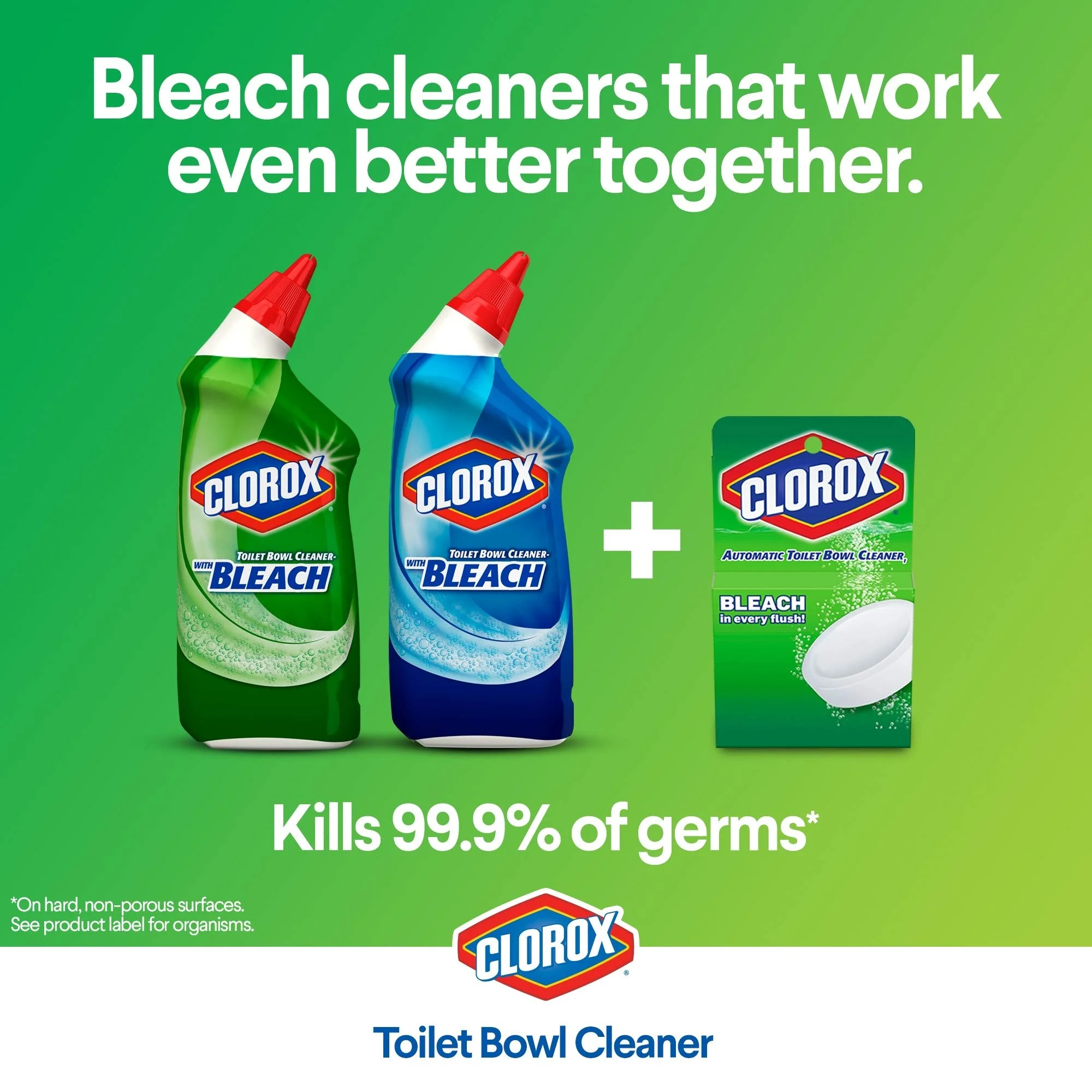Clorox Toilet Bowl Cleaner W/Bleach  Fresh Scent (Pack of 48)