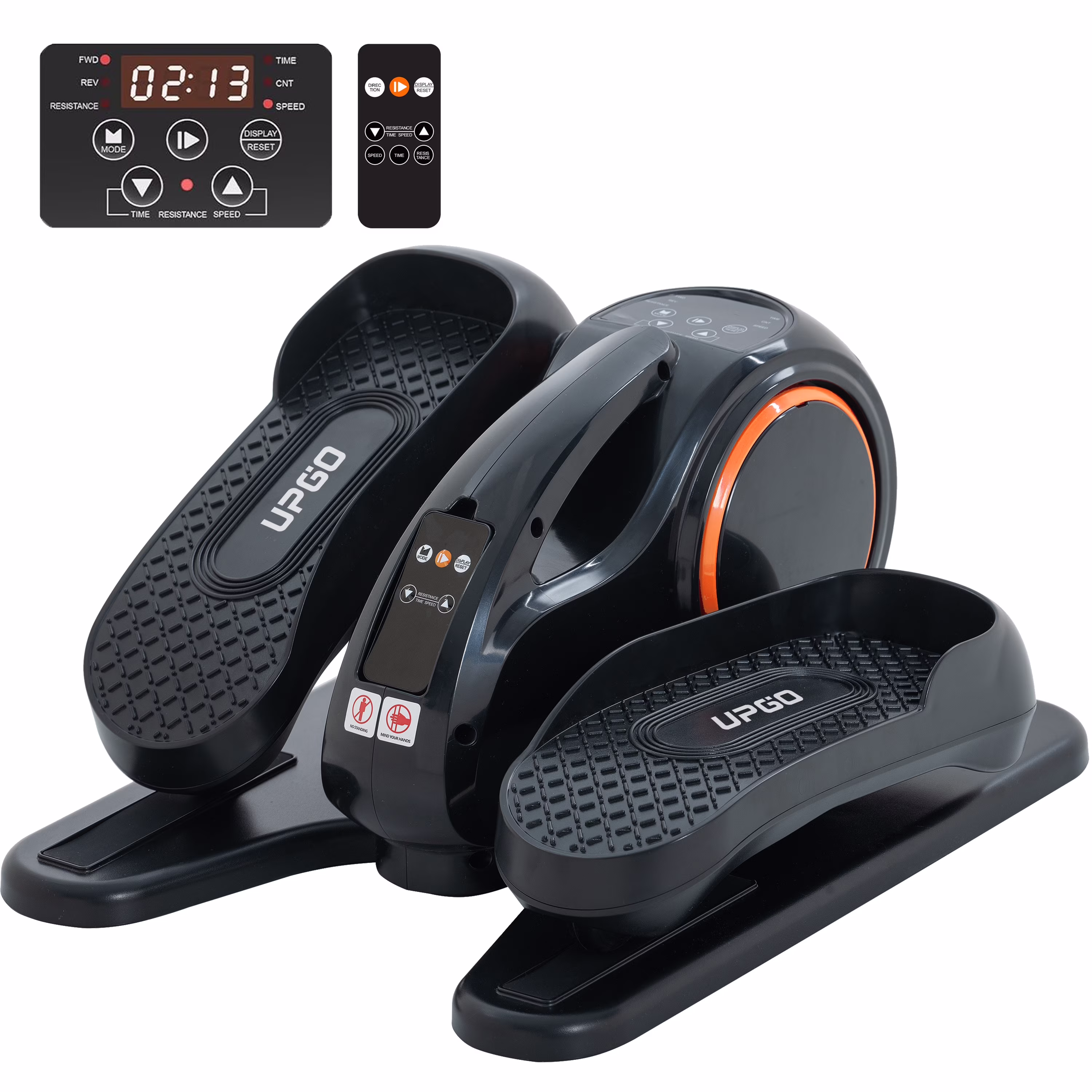 UPGO Under Desk Ellipticals Electric, Elipse Leg Pedal Exerciser for Seniors Fully Assembled, Seated Pedal Exerciser with Remote Control & Non-Slip Pedals