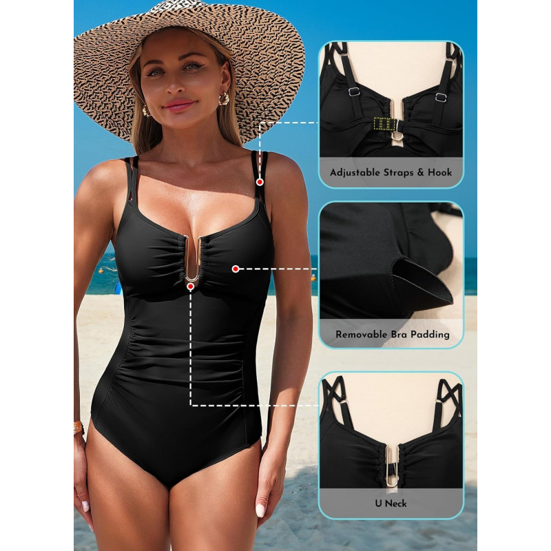 Women's One Piece Swimsuits Tummy Control Bathing Suit