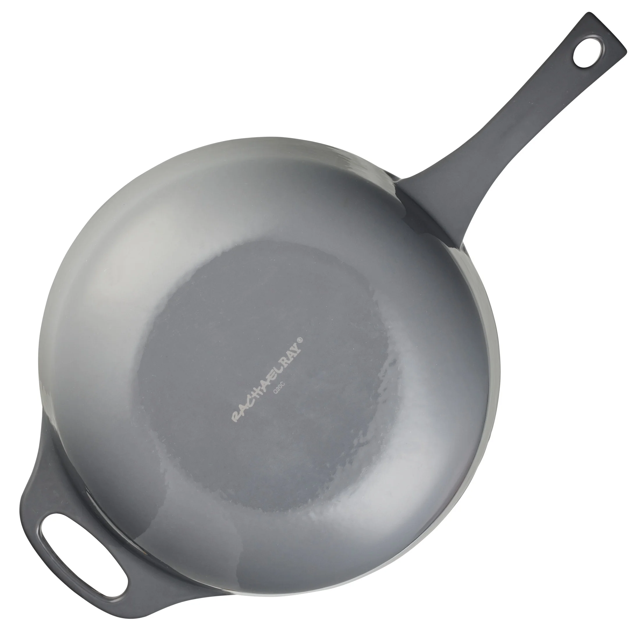 Rachael Ray Enameled Cast Iron 3-in-1 Dutch Oven Skillet Saute Combo, 4 Quart, Gray