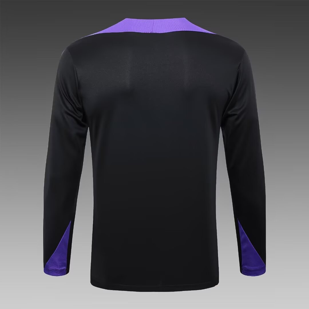 2024/2025 Psg Paris Saint-Germain Half-Pull Training Suit Black Football Shirt 1:1 Thai Quality