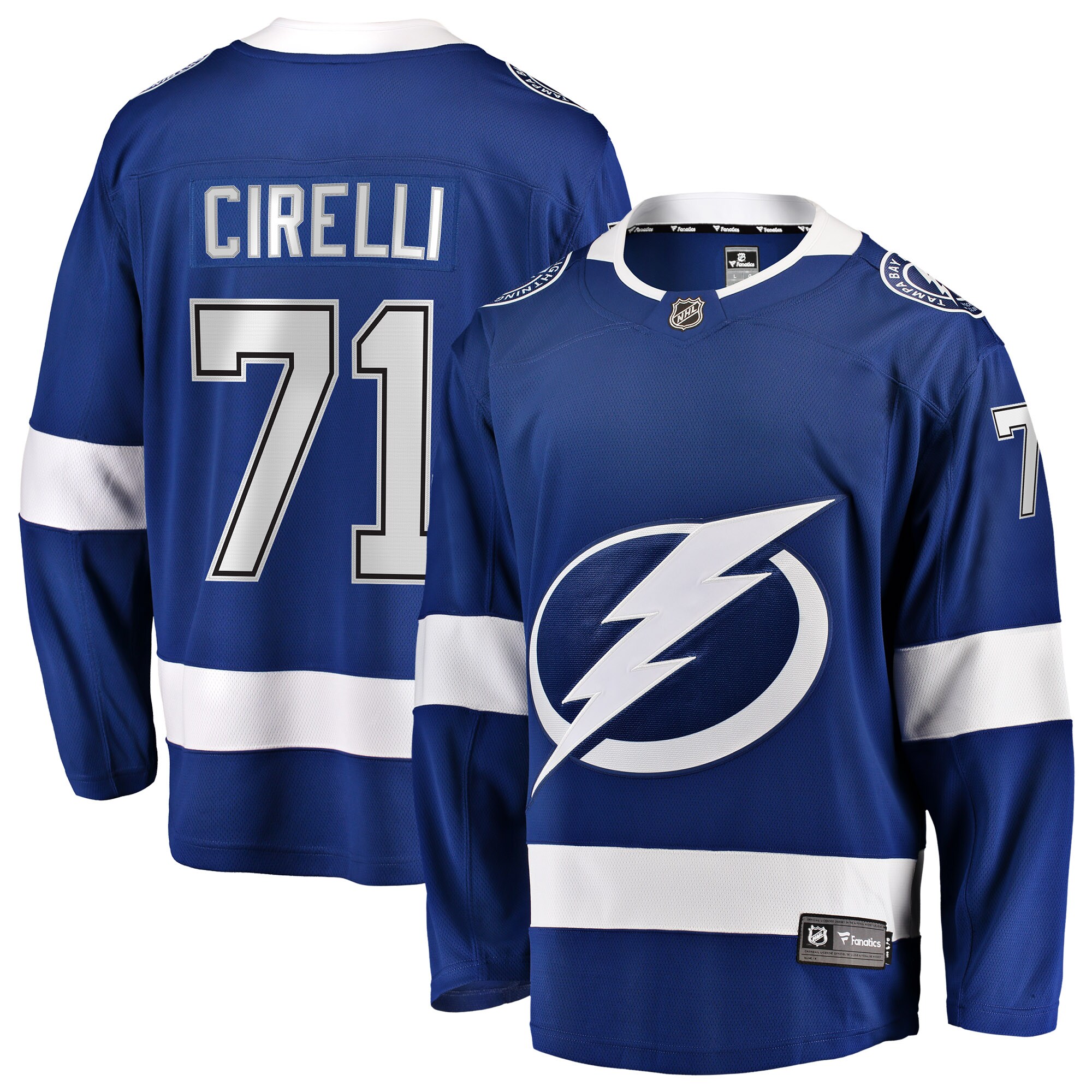 Anthony Cirelli Tampa Bay Lightning Fanatics Home Breakaway   Jersey – Blue