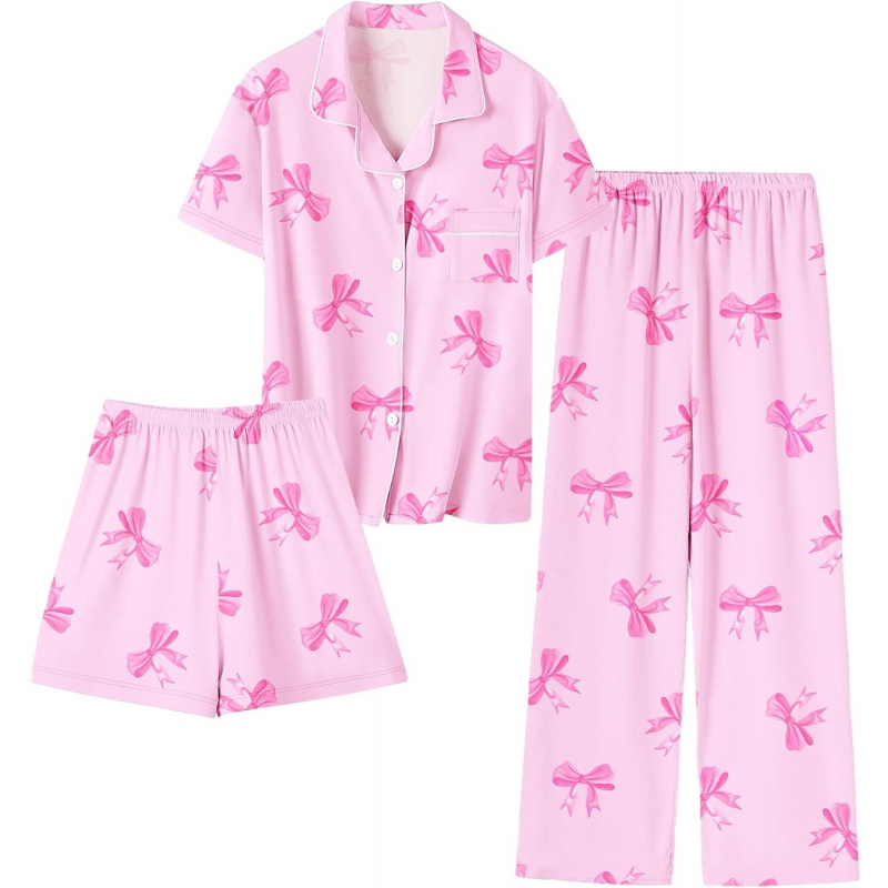 Girls Lyocell 3 Piece Pajamas Set