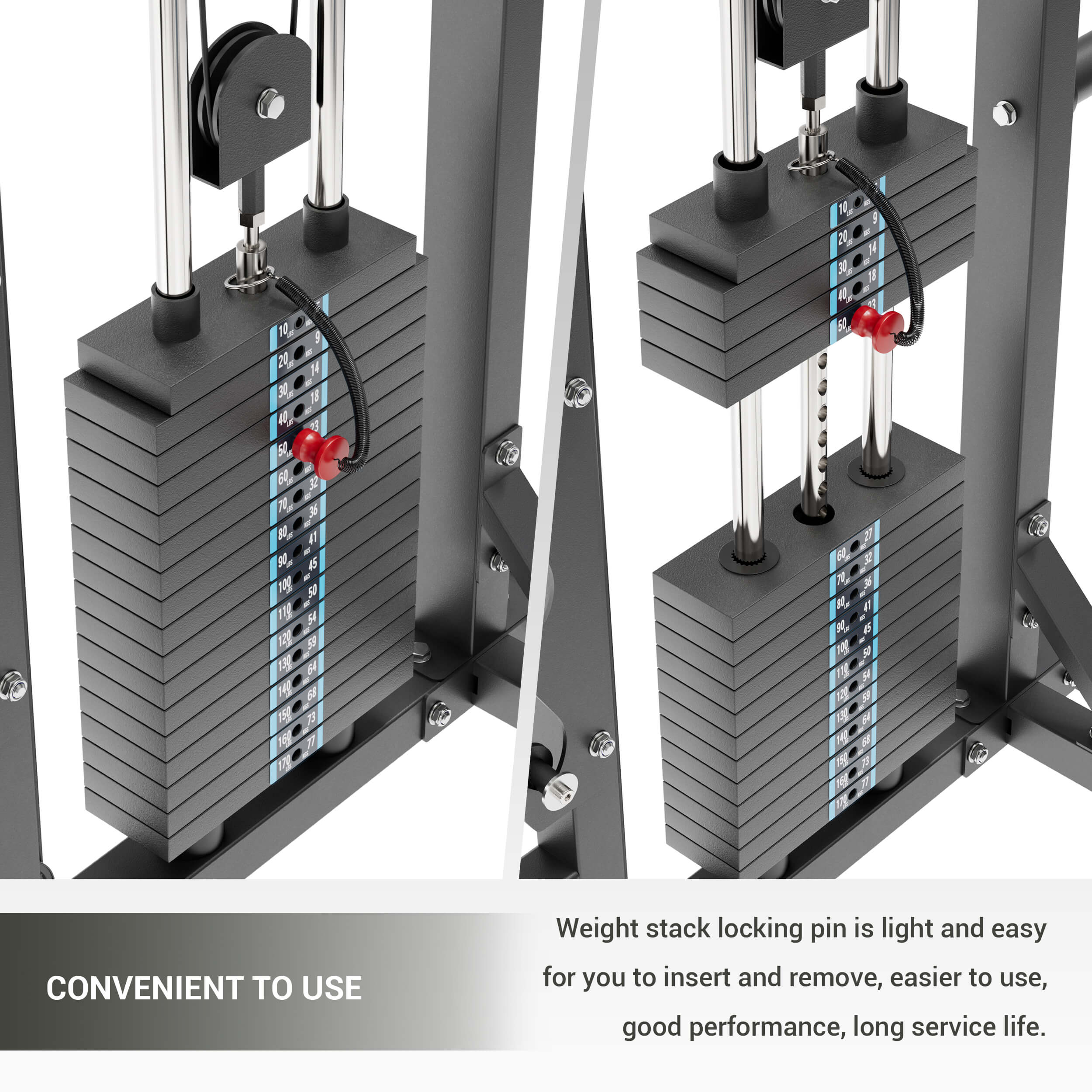 Major Fitness Aluminum Pulley & Weight Stack Bundle