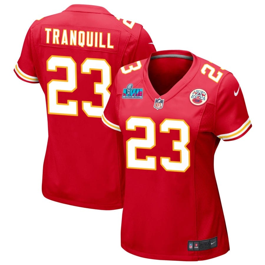 Drue Tranquill Kansas City Chiefs  Women's Super Bowl LVII Game Jersey - Red