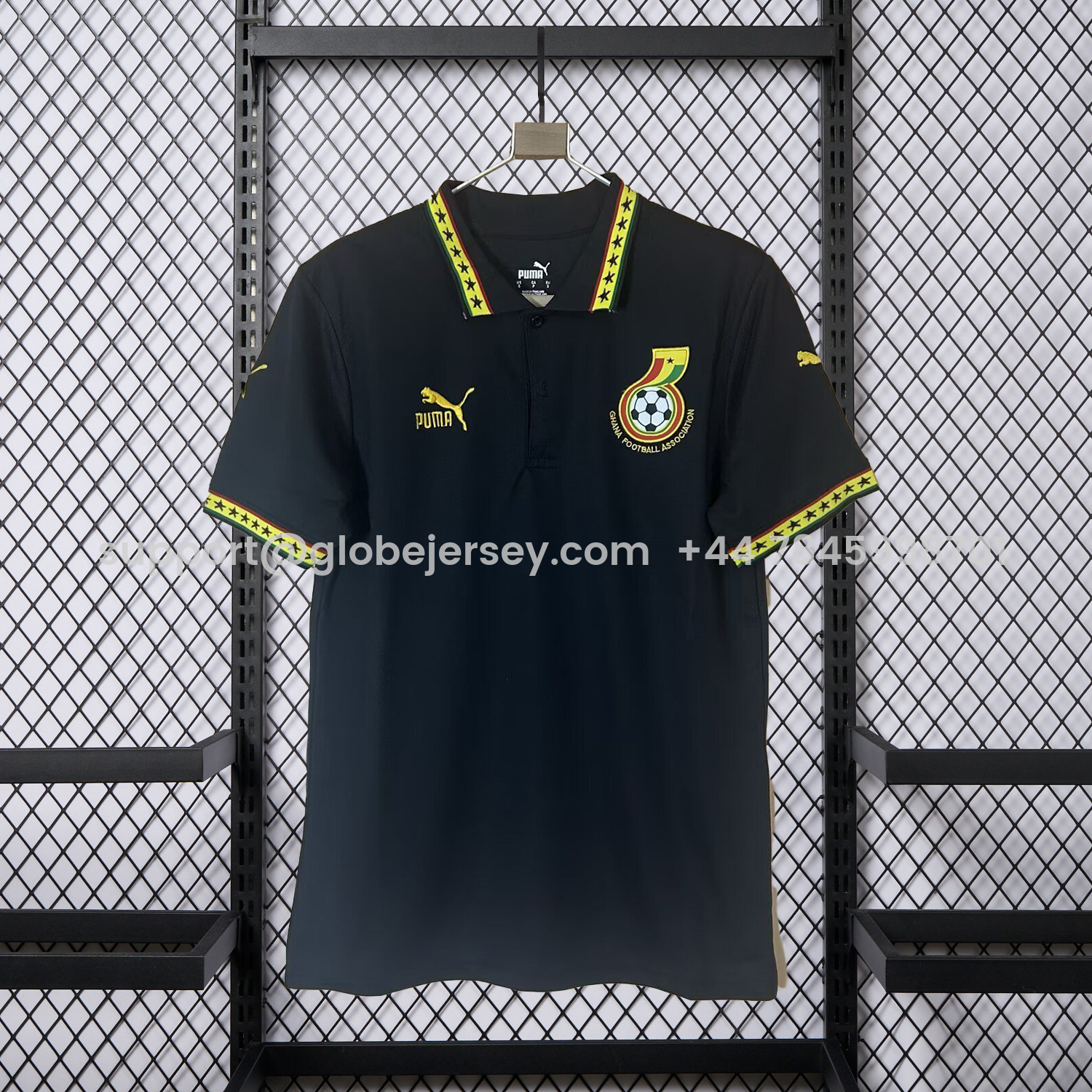 Ghana 2026 Black Polo Jersey - Fans Version
