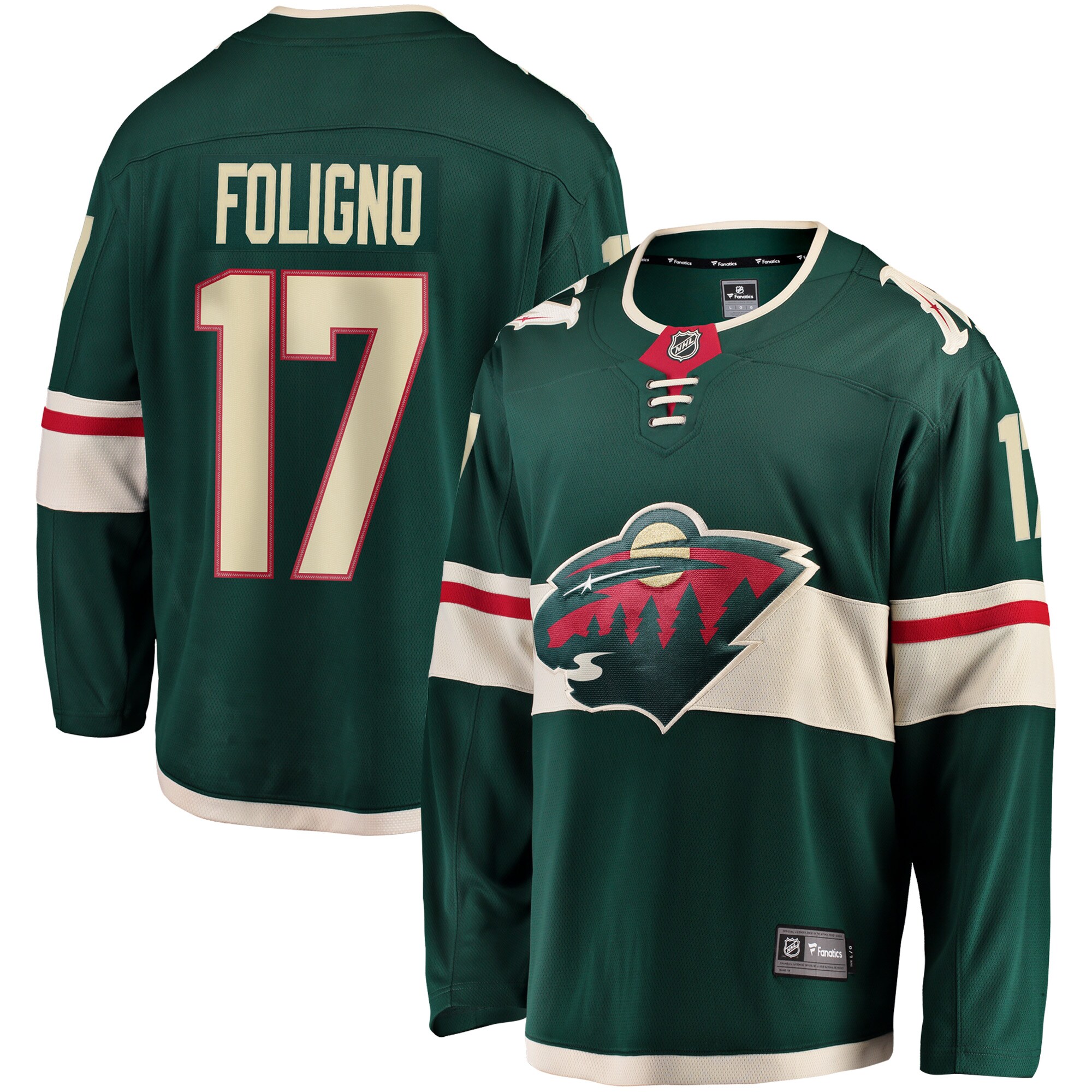 Marcus Foligno Minnesota Wild Fanatics Breakaway Jersey – Green