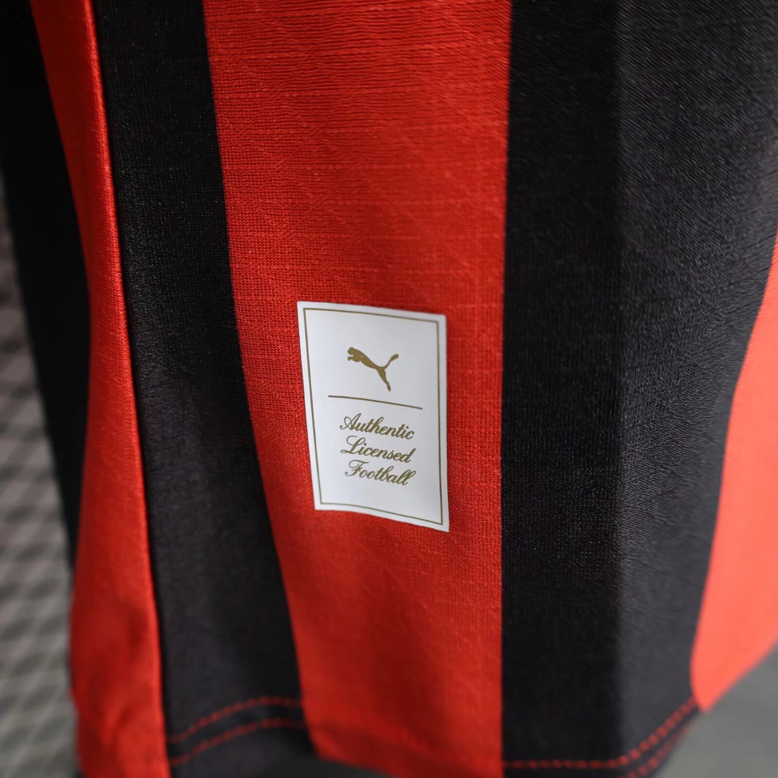 2025-26 New Season AC Milan Anniversary Edition Red Long Sleeve Lapel Jersey - Player Edition