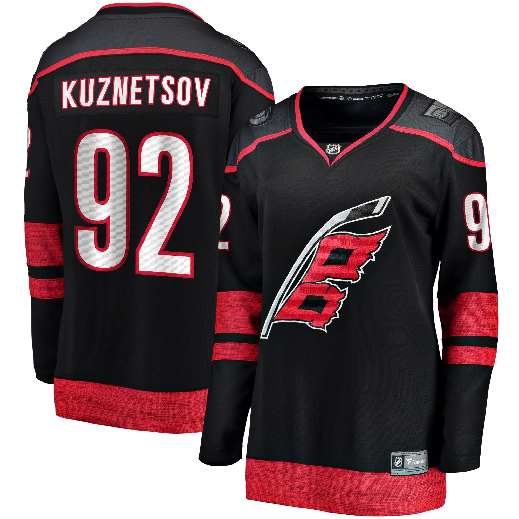 Evgeny Kuznetsov Carolina Hurricanes Fanatics Women’s Home Breakaway Jersey – Black