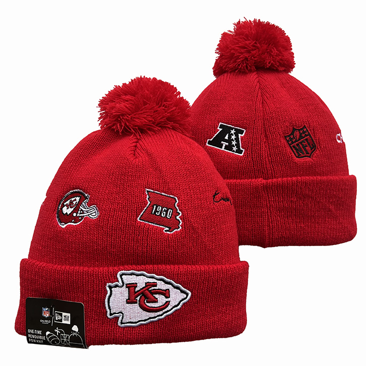 Kansas City Chiefs New Era Cuffed Knit Hat with Pom