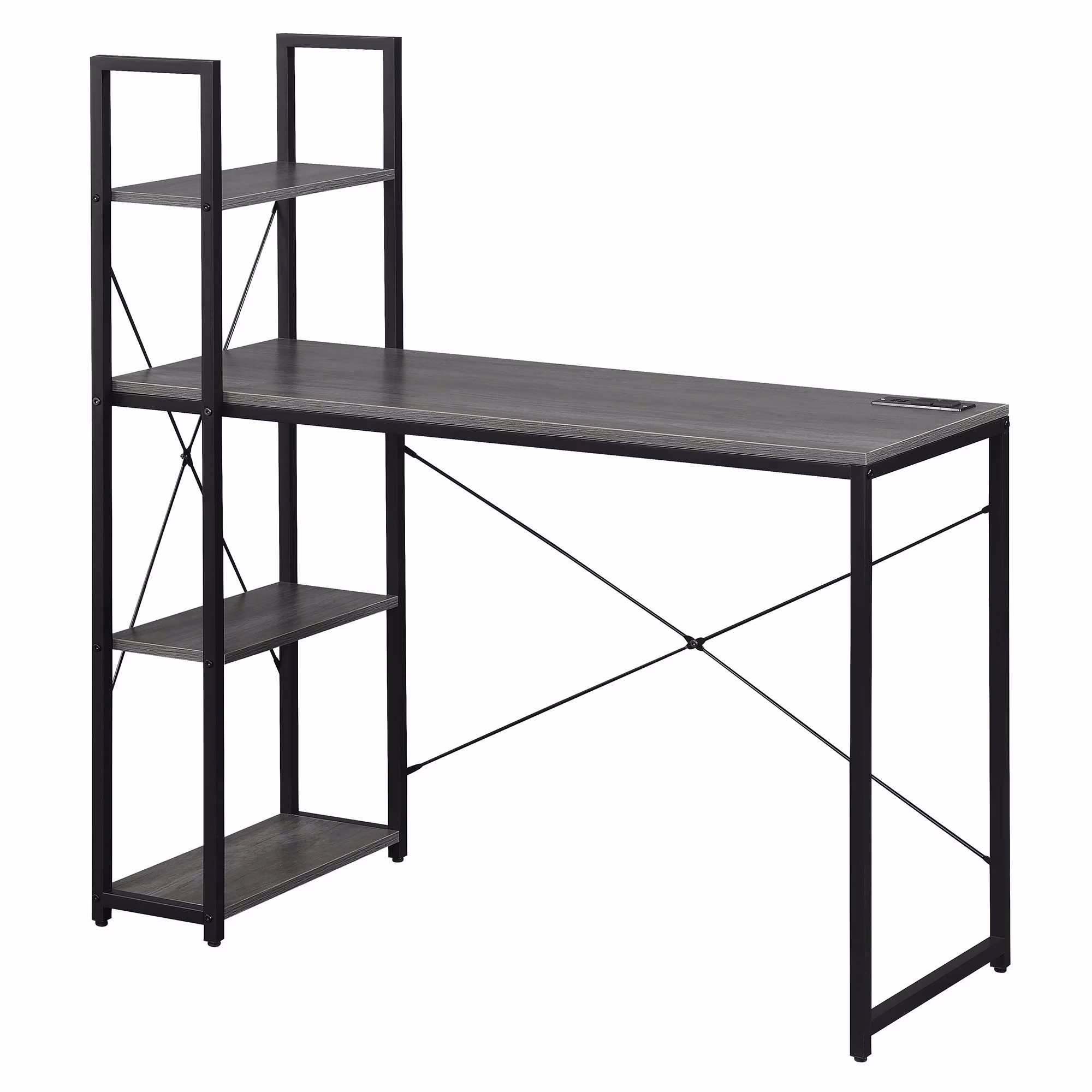 Convenience Concepts Designs2Go Office Workstation Desk with 2 Outlets & 2 USB Ports