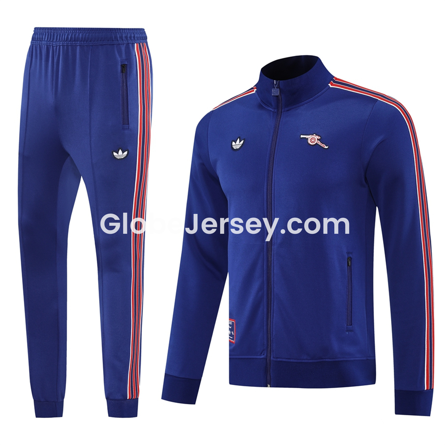Arsenal 25-26 Throwback Trefoil Jacket Training Tracksuit - Royal Blue Jackets & Pants