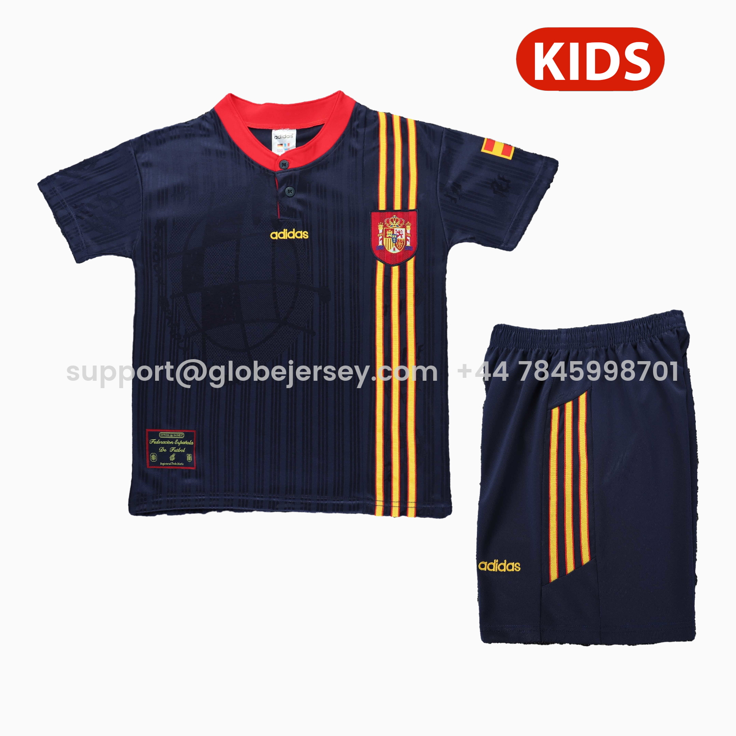 Retro Spain 1996 Away Kids Kit