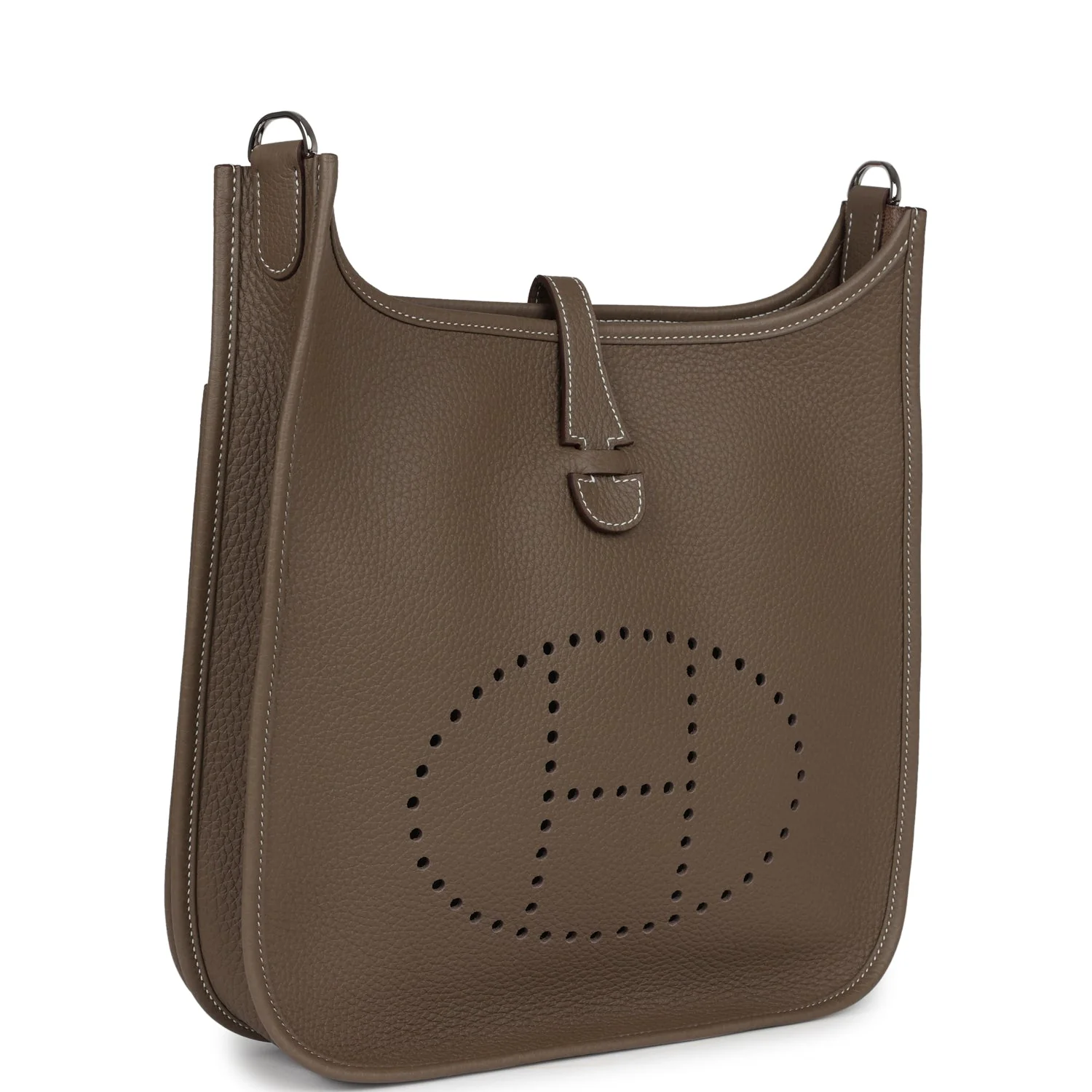 Hermes Evelyne PM Etoupe Clemence Palladium Hardware