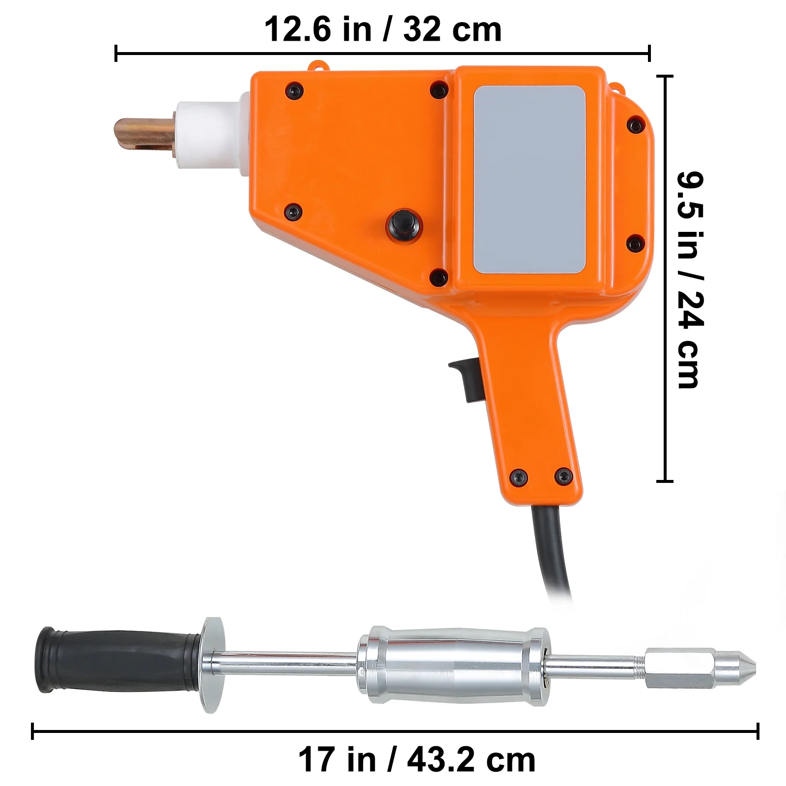 KFFKFF Stud Welding Set, 5500 Dent Fixing Kit, 800VA Spot Welding Tool, 110V Stud Welding Equipment, Stud Gun for Pulling Dents with Full Accessory Set, Auto Body Restoration