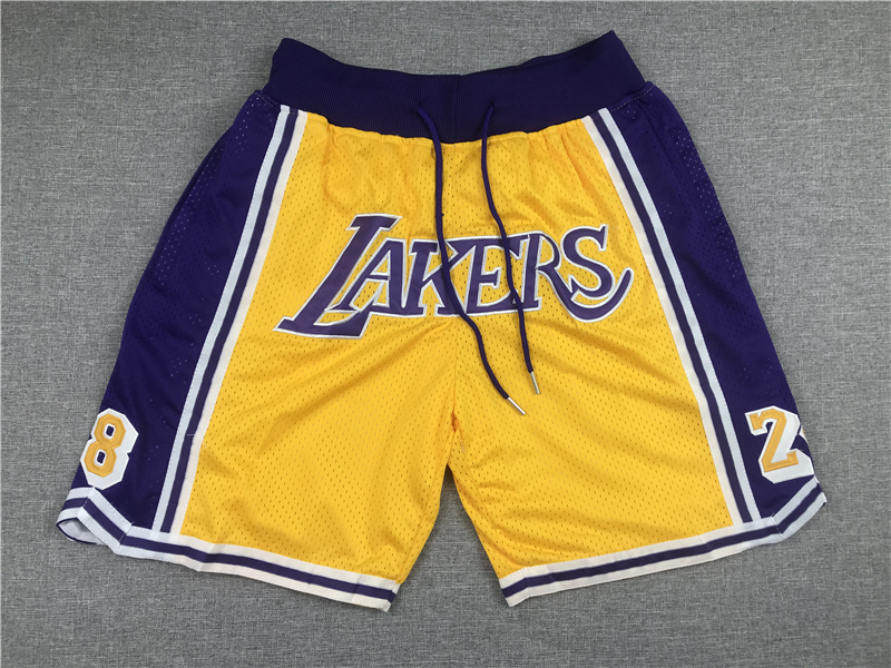 Pocket Pants Lakers 8/24 Yellow Shorts
