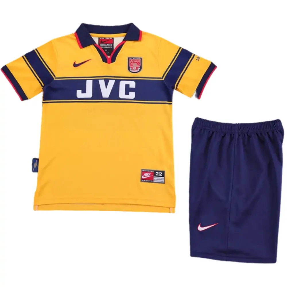1997-99 Arsenal Away Retro Children's Jersey Set - Fans Edition