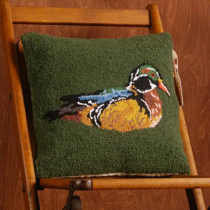 Camp Wandawega Wood Duck Hook Pillow - Camp W