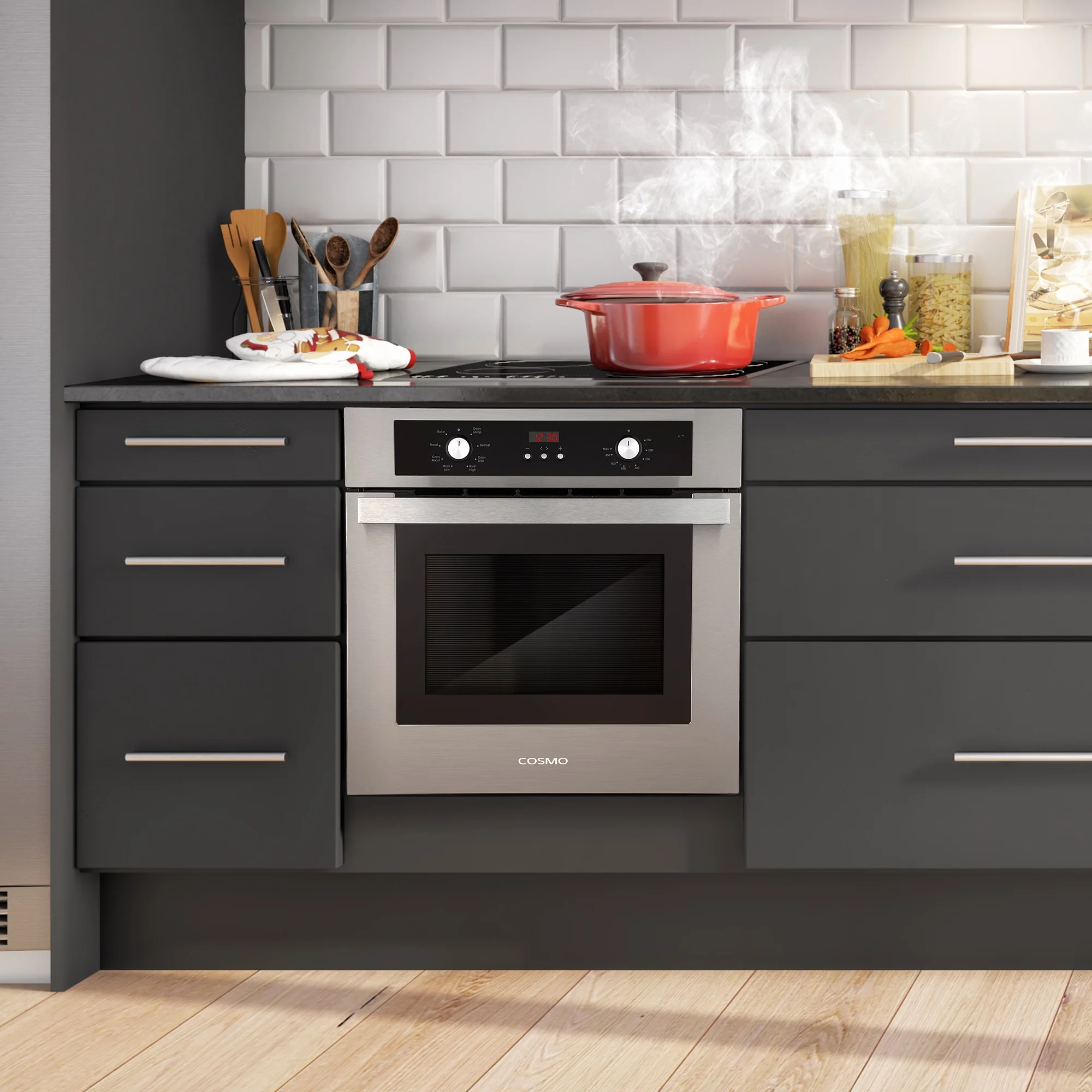 Cosmo 3 Piece Kitchen Appliance Package With 36
