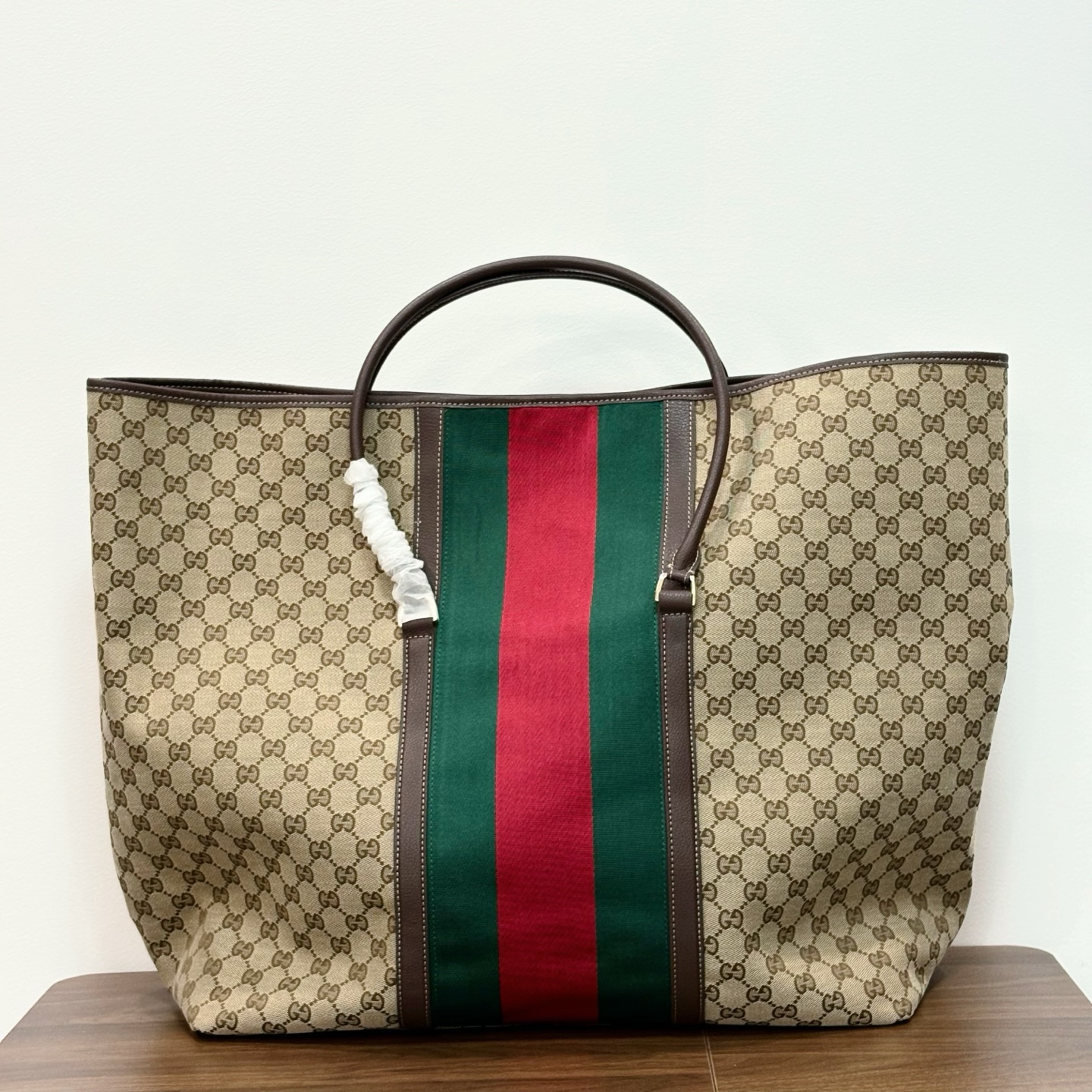 Gucci Web Stripe GG Large Tote Bag