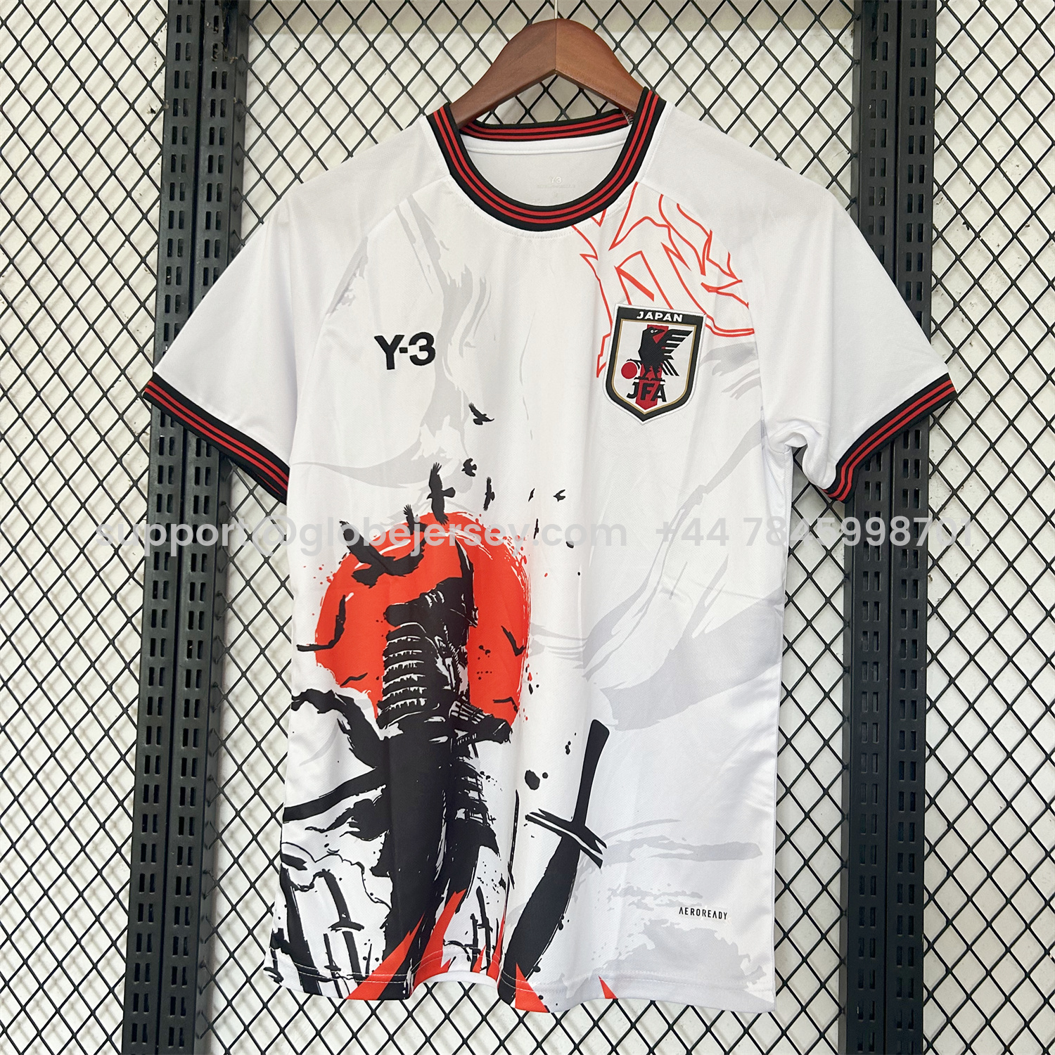 Japan 25-26 Y-3 Sunset Warrior and Crow White Special Jersey - Fans Version