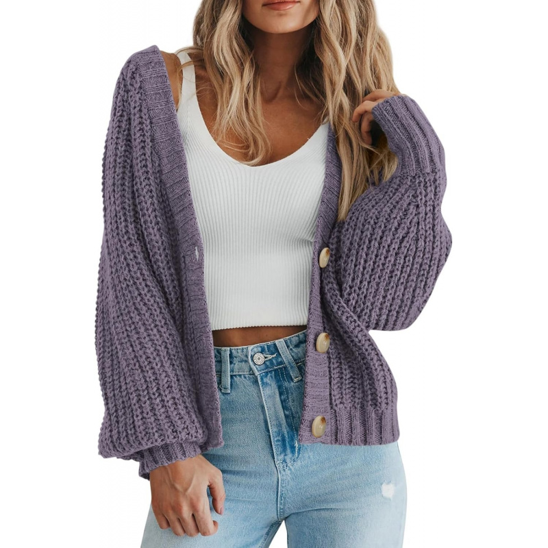 Women's Chunky Knit Open Front Sweater