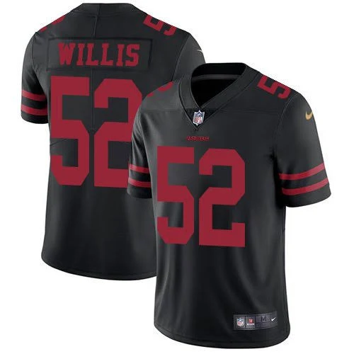 RHYING Men & Youth Patrick Willis 49ers 52 Color Rush Jersey Black
