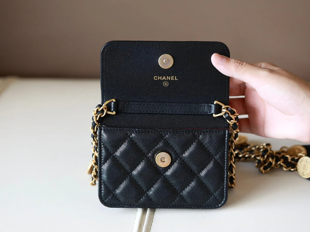 Pending Belt Clutch on ain in Black Lambskin AGHW
