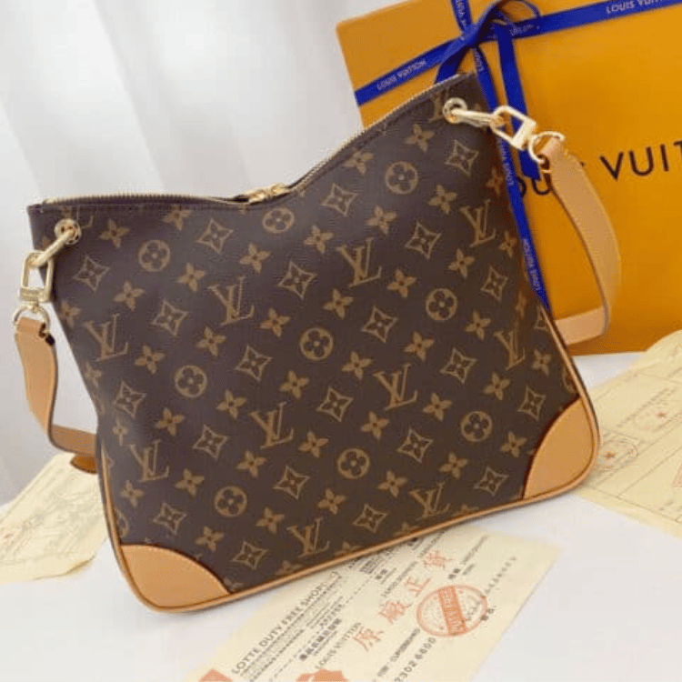 Louis Vuitton Odéon MM Monogram Natural 12.2 Inches M45355