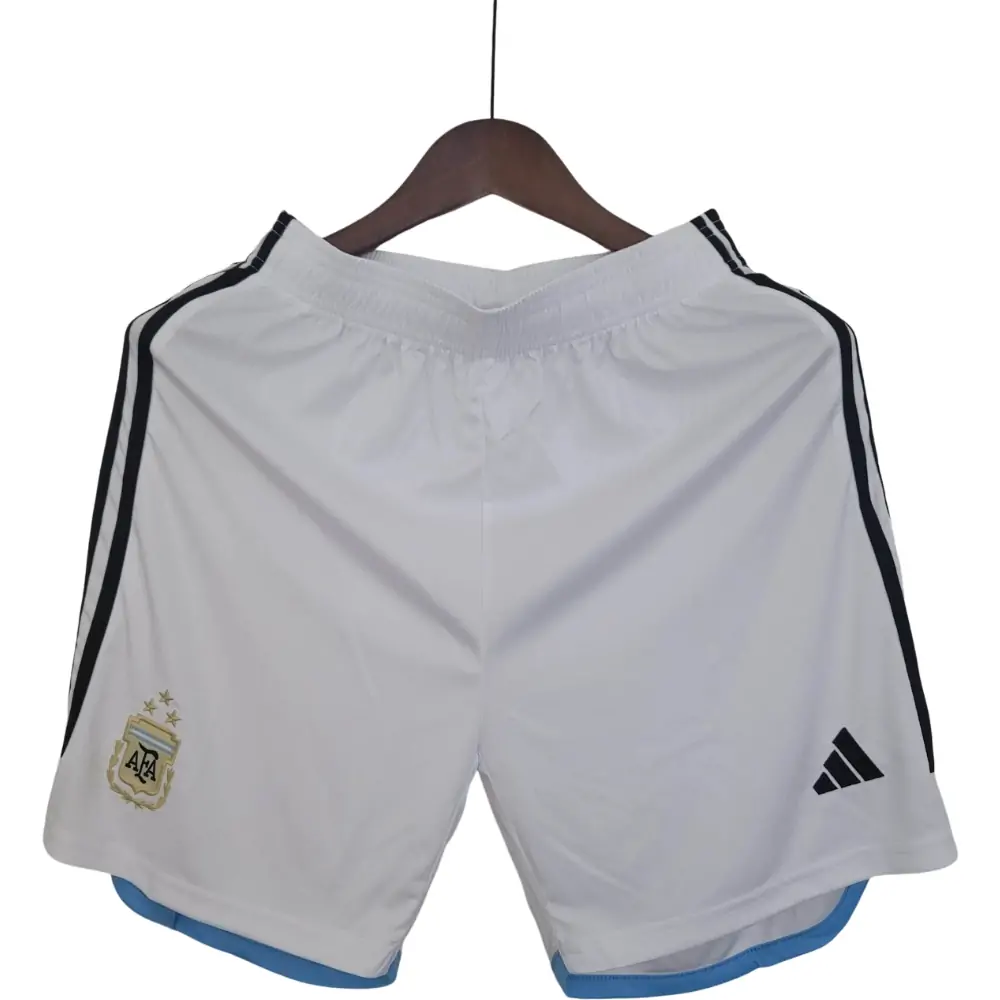 2022 FIFA World Cup Argentina National Team Jersey Home Shorts White - Fans Edition
