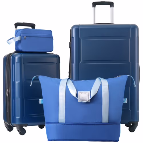 imerelez 2 Piece Luggage Set with Bags Expanable Spinner Wheels ABS Lightweight Suitcase with TSA Lock 20inch+28inch