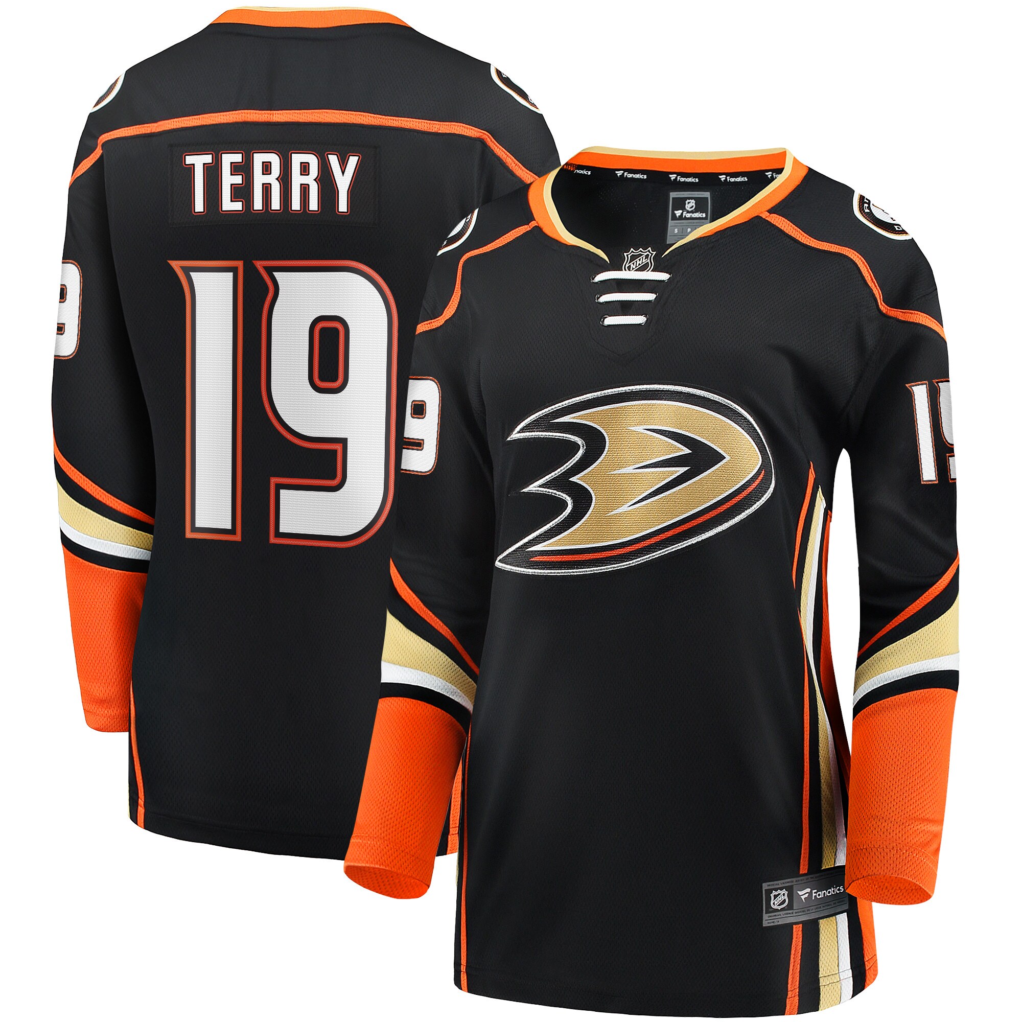 Troy Terry Anaheim Ducks Fanatics Women’s Home Team Breakaway  Jersey – Black