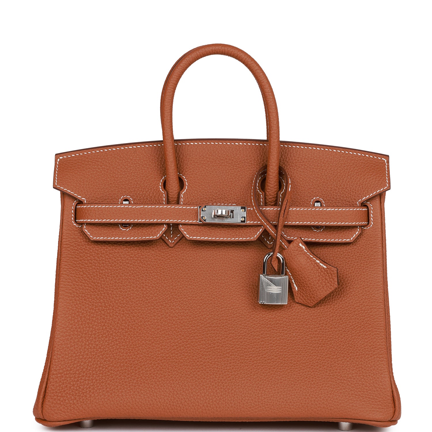 Birkin 25 Gold Togo Palladium Hardware