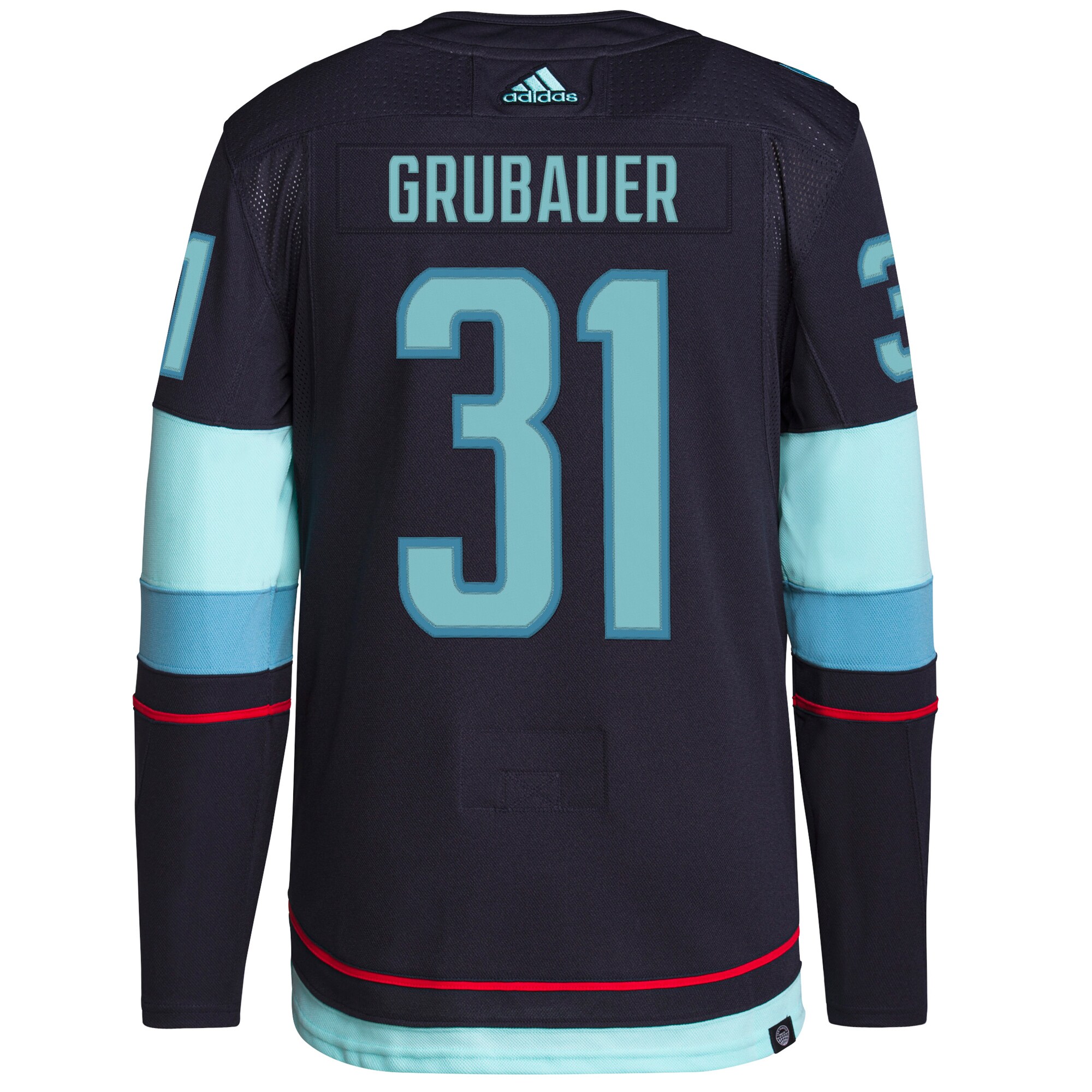 Philipp Grubauer Seattle Kraken  Home  Primegreen   Jersey – Navy
