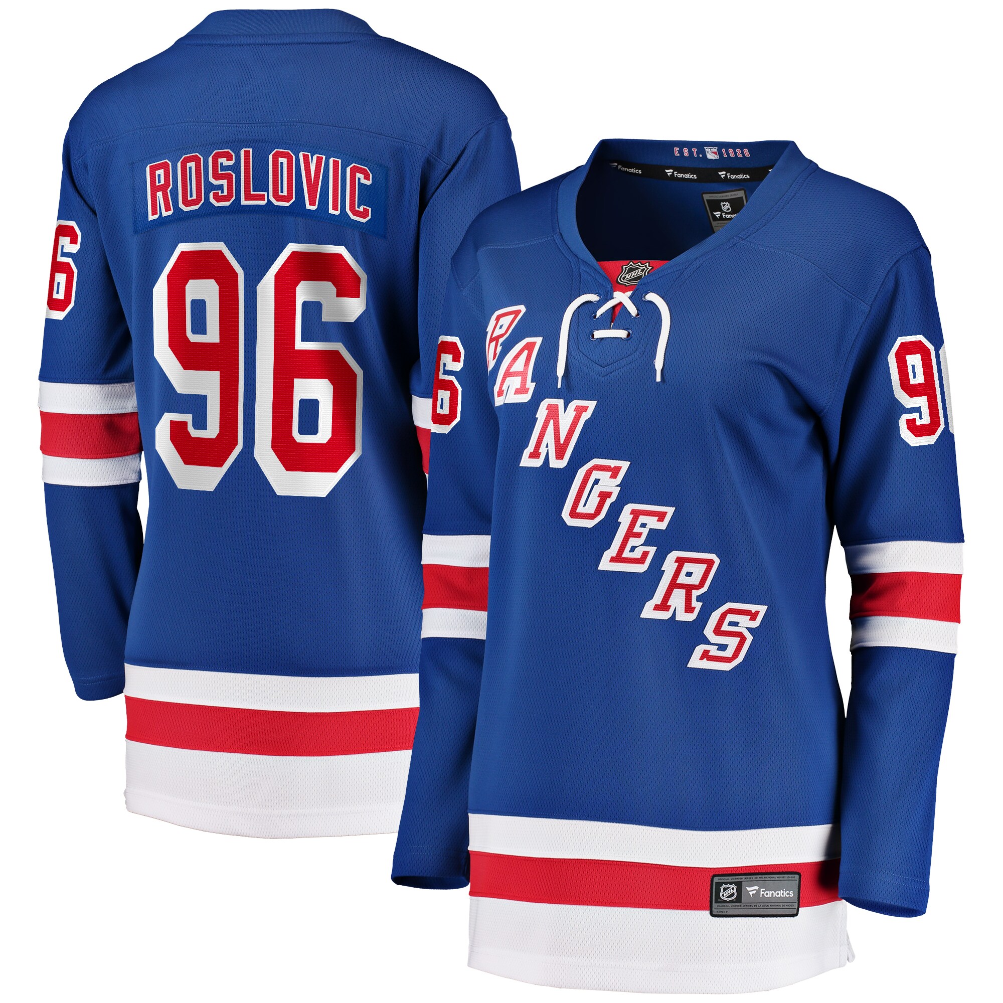 Jack Roslovic New York Rangers Fanatics Women’s Home Breakaway   Jersey – Blue