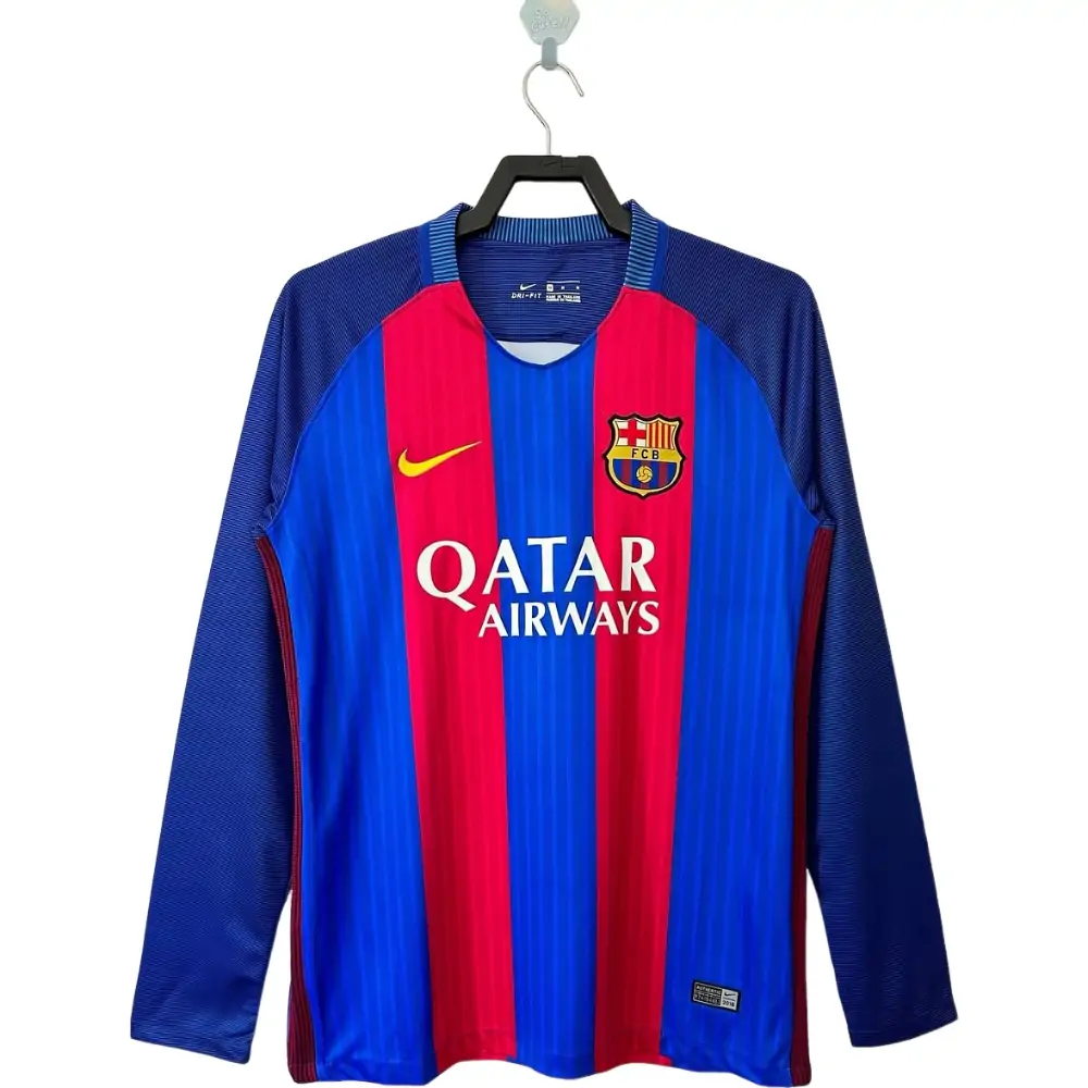 2016/2017 Barcelona Home Long Sleeve Jersey - Fans Edition