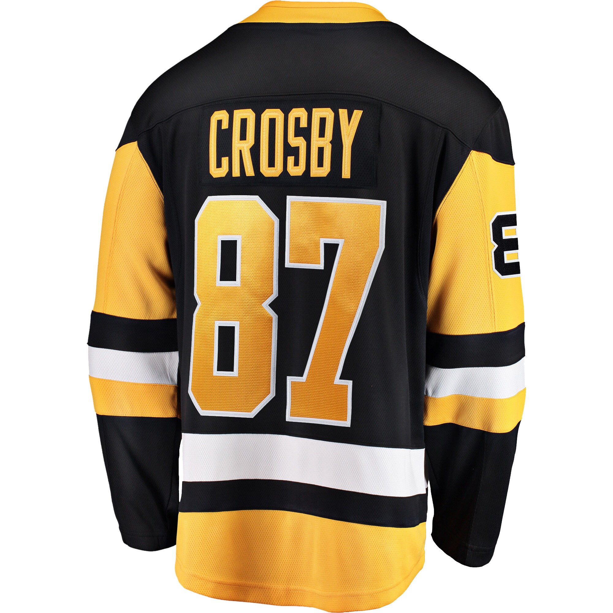 Sidney Crosby Pittsburgh Penguins Fanatics Captain Patch Home Breakaway Jersey – Black