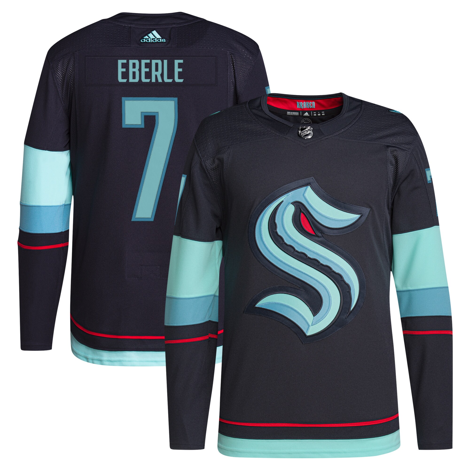 Jordan Eberle Seattle Kraken  Home Primegreen  Pro   Jersey – Deep Sea Blue