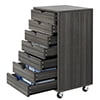 Dextrus 7-Drawer File Cabinets Office Wooden File Cabinet Chest Mobile Organizer Storage Rolling Storage Drawer Cabinet, Black