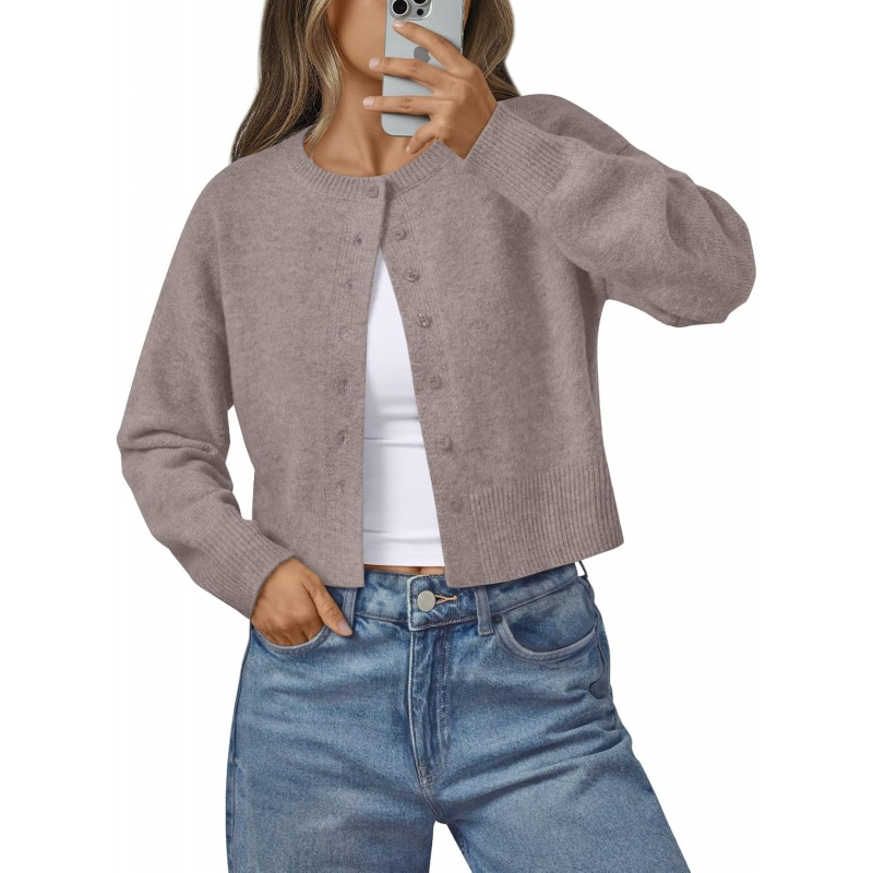 Women's Lightweight Cardigan Cropped Knit Fall Cute Sweaters 2026
