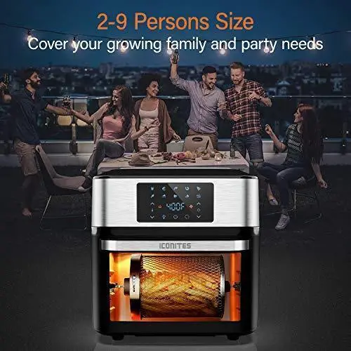 10-in-1 Smart Air Fryer Oven — 20-Quart Convection Toaster Oven with Rotisserie. Dehydrator & ETL Certification