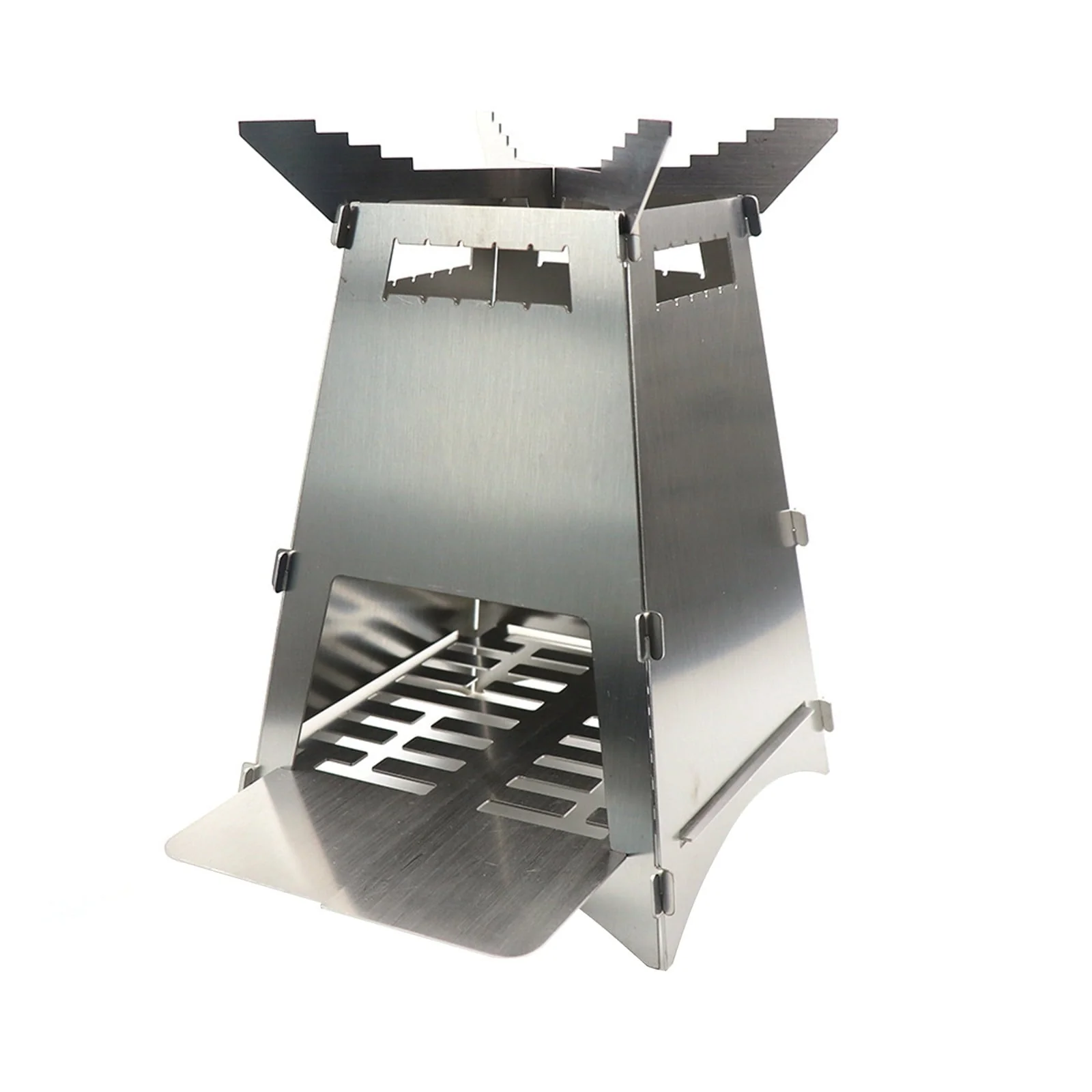 KIHOUT Promotion Folding Portable Barbecue Charcoal Grill, Barbecue Desk Tabletop Outdoor Stainless Steel Smoker BBQ For Outdoor Cooking Camping Picnics Beach