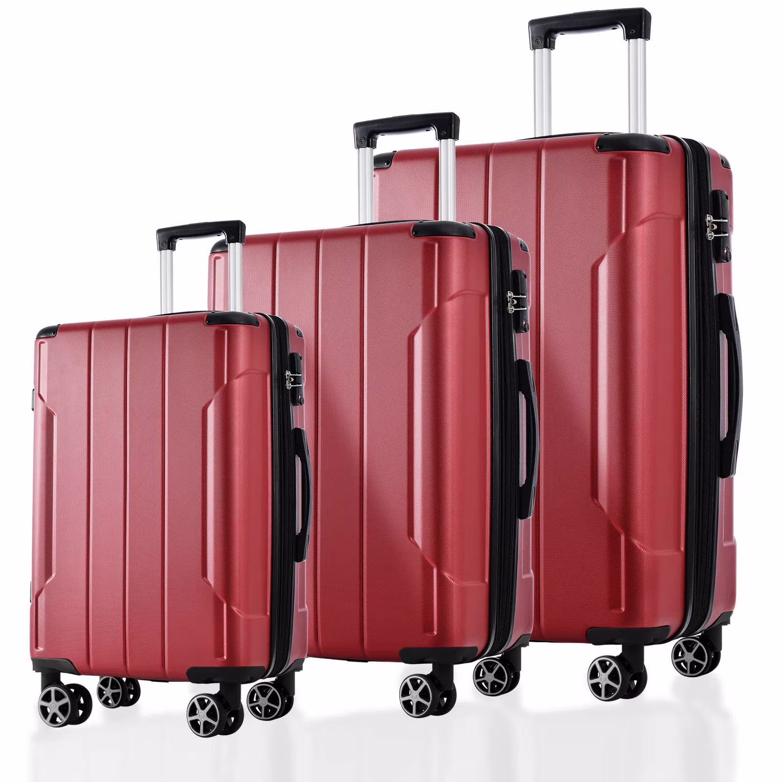 EUROCO 3 Piece Luggage Set, Expandable Hardshell Suitcase with TSA Lock and Double Spinner Wheels,ABS Lightweight Durable Travel luggage Set(20