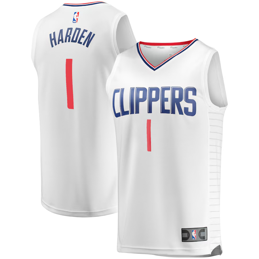 LA Clippers James Harden Fanatics White Fast Break Jersey