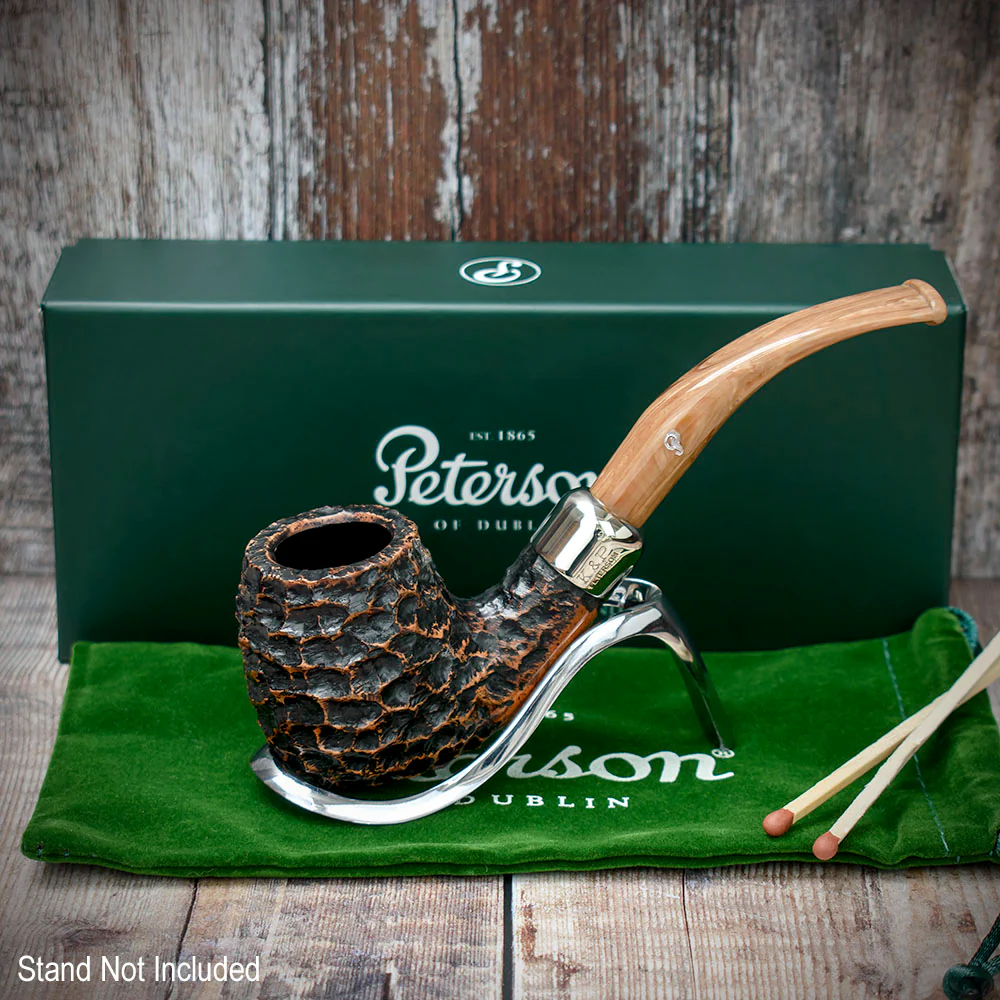 Peterson of Dublin Derry Rusticated Briar Smoking Pipe - Shape 68 - 9mm