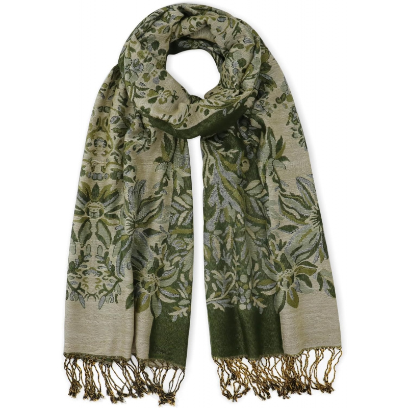 Silky Paisley Pashmina Shawl Scarf-Women's Soft