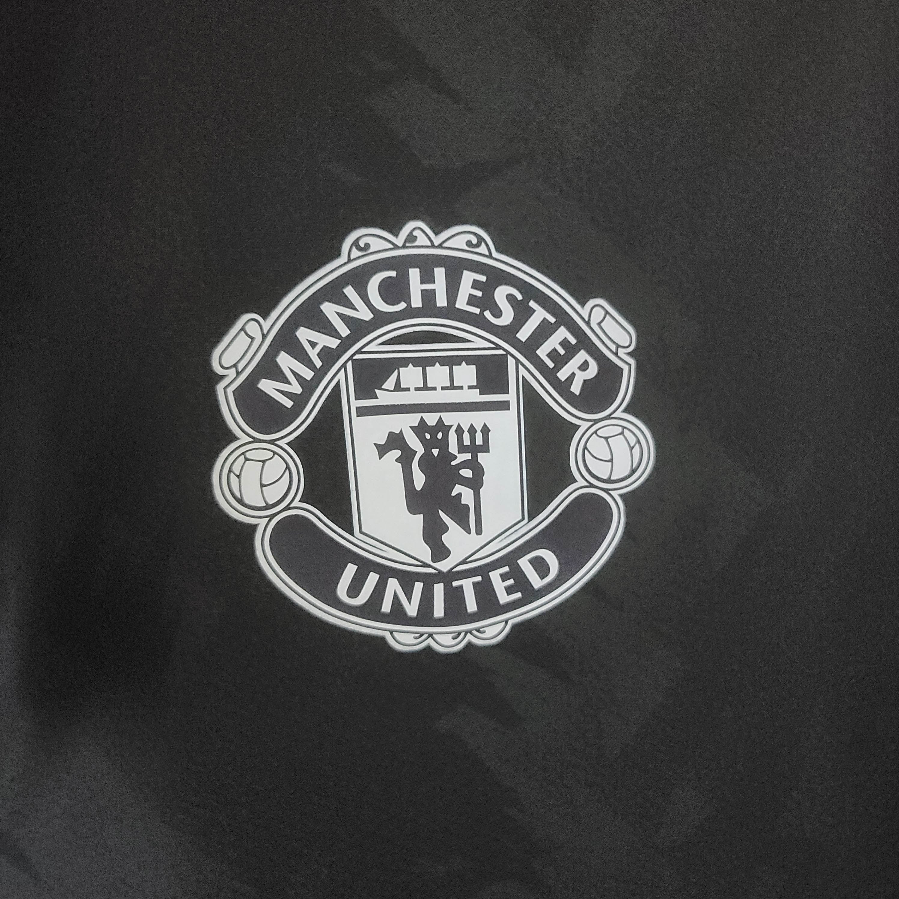 2022/2023 Manchester United Windbreaker Black White Edge