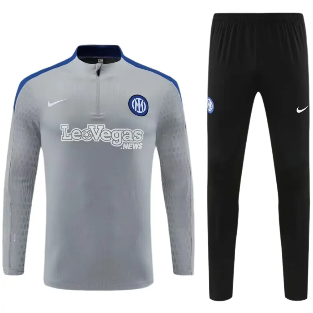 2024/25 Inter Milan gray half-pull training suit 1:1 Thai quality