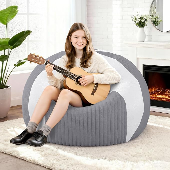 BUBBLEBEAN 2FT Bean Bag Chairs Teardrop Beanbag Chair